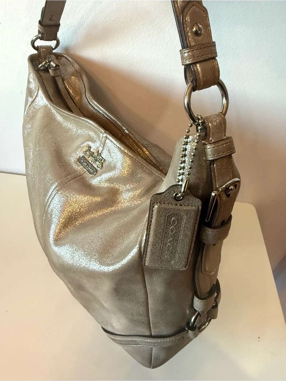 Coach Chelsea Metallic Leather Katarina Bag #19397